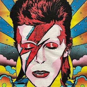 David Bowie Multicolored Long Sleeve Black T Shirt Band Tee Back to School